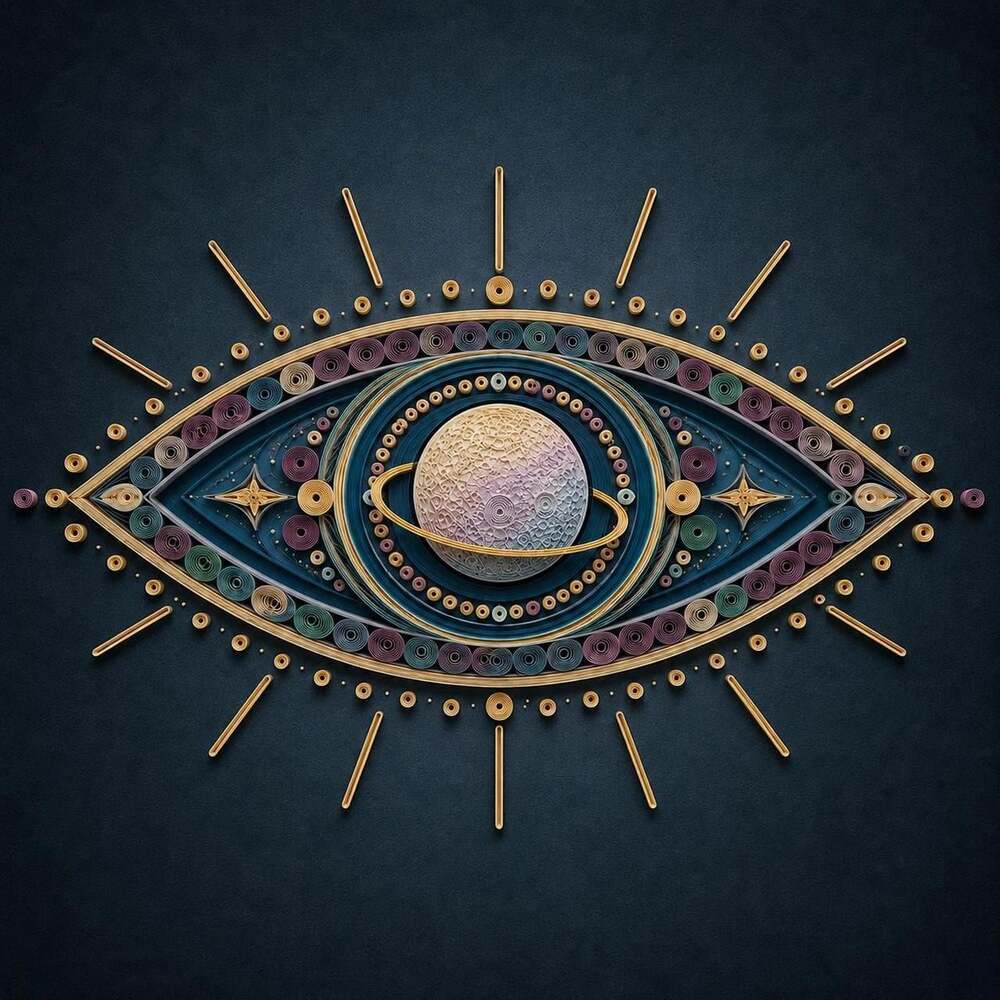 8 X 8 Framed Cosmic Eye Art 7 Bca